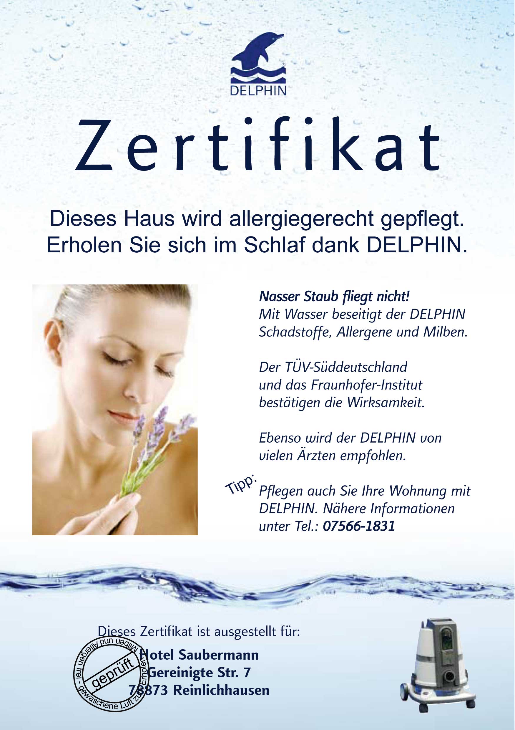 Zertifikat Allergie gerecht gereinigt